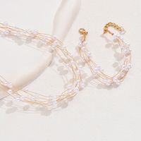 Elegant Romantic Sweet Geometric Artificial Pearl Copper Beaded Plating 18k Gold Plated Jewelry Set main image 6
