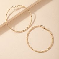 1 Pair Lady Simple Style Round Plating Alloy 14k Gold Plated Hoop Earrings main image 5