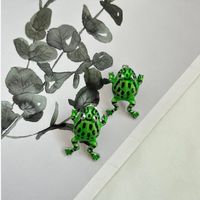 1 Pair Cute Funny Frog Alloy Ear Studs main image 5