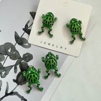 1 Pair Cute Funny Frog Alloy Ear Studs main image 4