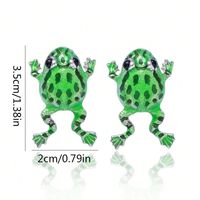 1 Pair Cute Funny Frog Alloy Ear Studs main image 2