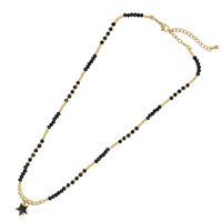 Elegant Dame Pentagramm Herzform Legierung Perlen Frau Halskette Mit Anhänger sku image 1