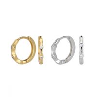 1 Paar Einfacher Stil Wellen Einfarbig Überzug Inlay Sterling Silber Zirkon Weißgold Plattiert Vergoldet Ohrringe main image 1