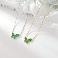 Sweet Simple Style Butterfly Stainless Steel Plating Gold Plated Pendant Necklace main image 6