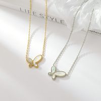 Sweet Simple Style Butterfly Stainless Steel Plating Gold Plated Pendant Necklace main image 7