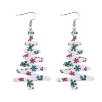 Wholesale Jewelry British Style Christmas Tree Pu Leather Drop Earrings main image 9