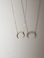 Basic Moon Sterling Silver Plating Pendant Necklace main image 4