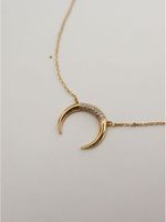 Basic Moon Sterling Silver Plating Pendant Necklace main image 3