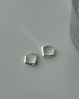 1 Pair Simple Style Rhombus Plating Sterling Silver Earrings main image 4