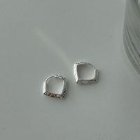 1 Pair Simple Style Rhombus Plating Sterling Silver Earrings sku image 1