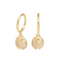 1 Pair Basic Insect Plating Inlay Sterling Silver Zircon Gold Plated Earrings sku image 2
