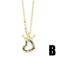 Ig Style Fashion Simple Style Heart Shape Bow Knot Copper 18k Gold Plated Zircon Necklace In Bulk sku image 2