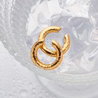 1 Pair Ig Style Simple Style C Shape Plating Stainless Steel 18k Gold Plated Ear Cuffs main image 1