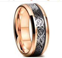 Titanium&stainless Steel Fashion Geometric Ring  (8mm Alloy Bottom Alloy Piece-6) Nhtp0051-8mm-alloy-bottom-alloy-piece-6 sku image 3