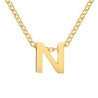 Fashion Letter Stainless Steel Titanium Steel Plating Necklace sku image 104