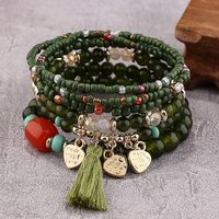 Sweet Solid Color Alloy Seed Bead Women's Bracelets sku image 1