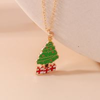 Cute Christmas Tree Santa Claus Zinc Alloy Christmas Women's Pendant Necklace main image 8