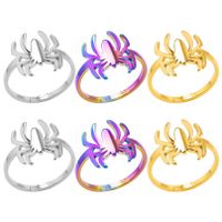 Gothic Cool Style Spider Stainless Steel Unisex Open Rings main image 4