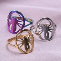 Streetwear Cool Style Spider Stainless Steel Unisex Rings main image 1