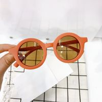 Cute Solid Color Ac Round Frame Full Frame Kids Sunglasses sku image 8