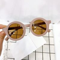 Cute Solid Color Ac Round Frame Full Frame Kids Sunglasses sku image 4