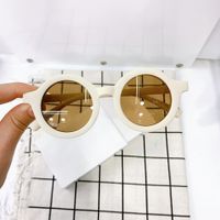 Cute Solid Color Ac Round Frame Full Frame Kids Sunglasses sku image 6