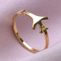 Basic Simple Style Airplane Stainless Steel Unisex Open Rings main image 4