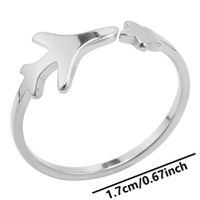 Basic Simple Style Airplane Stainless Steel Unisex Open Rings sku image 1