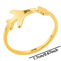 Basic Simple Style Airplane Stainless Steel Unisex Open Rings sku image 3