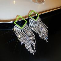 Casual Exaggerated Tassel Solid Color Metal Plating Women's Drop Earrings sku image 8
