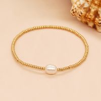 Simple Style Round Freshwater Pearl Seed Bead Wholesale Bracelets main image 1