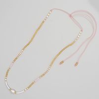 Simple Style Round Pearl Seed Bead Beaded Chain Women's Necklace sku image 2