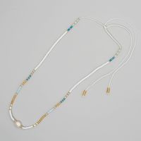 Simple Style Round Pearl Seed Bead Beaded Chain Women's Necklace sku image 3