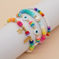 Vacances Vêtement De Rue Géométrique L'oeil Du Diable Forme De Cœur Matériaux Mixtes Argile Molle Femmes Bracelets main image 4