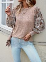 Women's Blouse Long Sleeve Blouses Printing Casual Vintage Style Flower main image 3