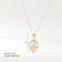 Elegant Human Plant Stainless Steel Plating Inlay Shell White Gold Plated Gold Plated Pendant Necklace main image 7