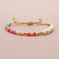 Vacances Multicolore Perle D'eau Douce Argile Molle Perlé Bracelets main image 1