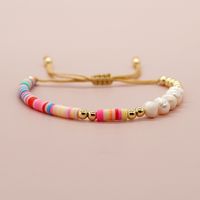 Vacation Multicolor Freshwater Pearl Soft Clay Beaded Bracelets main image 2