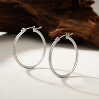 1 Pair Casual Vacation Simple Style Circle Plating 201 Stainless Steel 18K Gold Plated Hoop Earrings main image 3