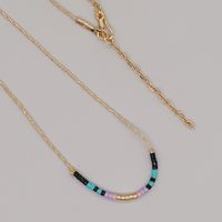 Bohemian Colorful Seed Bead Irregular Beaded Women's Necklace sku image 5