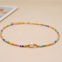 Vacation Multicolor Freshwater Pearl Seed Bead Beaded Necklace main image 1