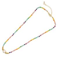 Vacation Multicolor Freshwater Pearl Seed Bead Beaded Necklace sku image 1