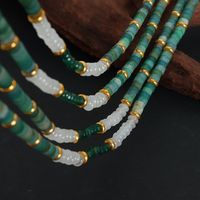 Elegant Luxurious Multicolor Natural Stone Beaded Plating 18k Gold Plated Necklace main image 6