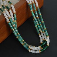 Elegant Luxurious Multicolor Natural Stone Beaded Plating 18k Gold Plated Necklace main image 1