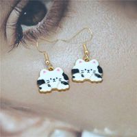 Cute Cat Alloy Women's Drop Earrings 1 Pair sku image 14