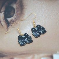 Cute Cat Alloy Women's Drop Earrings 1 Pair sku image 11