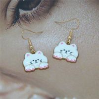 Cute Cat Alloy Women's Drop Earrings 1 Pair sku image 16