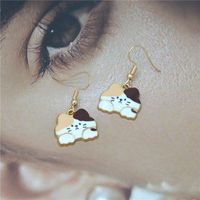 Cute Cat Alloy Women's Drop Earrings 1 Pair sku image 13