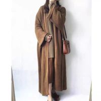 امرأة كارديجان كم طويل سترات وبالأزرار غير رسمي اللون الصامد main image 1