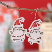 Wholesale Jewelry Vintage Style Santa Claus Arylic Drop Earrings sku image 2